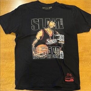 Mitchell & Ness Allen Iverson SLAM Cover graphic black large t shirt